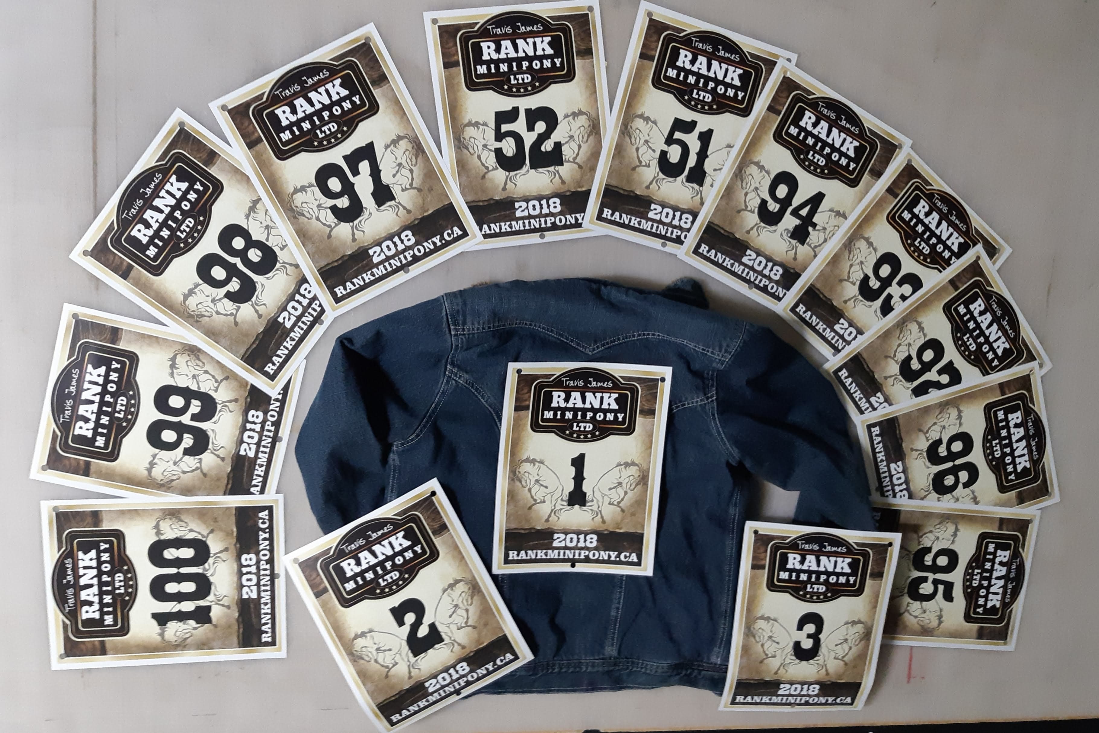 Sequential sponsor back numbers around a jacket